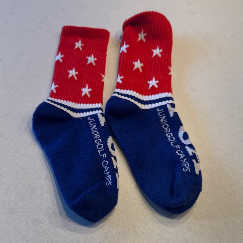 PGA Tour Kids Red and Blue Star Socks